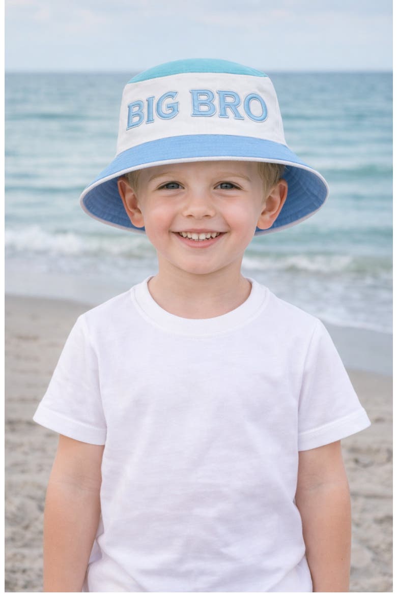 Big Bro Bucket Hat, Alternate, color, Blue/White/Aqua