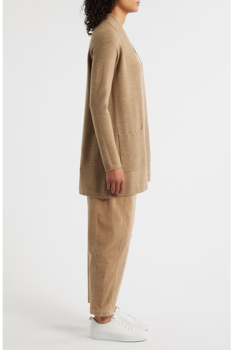 Raglan Sleeve Wool Cardigan, Alternate, color, BISCUIT