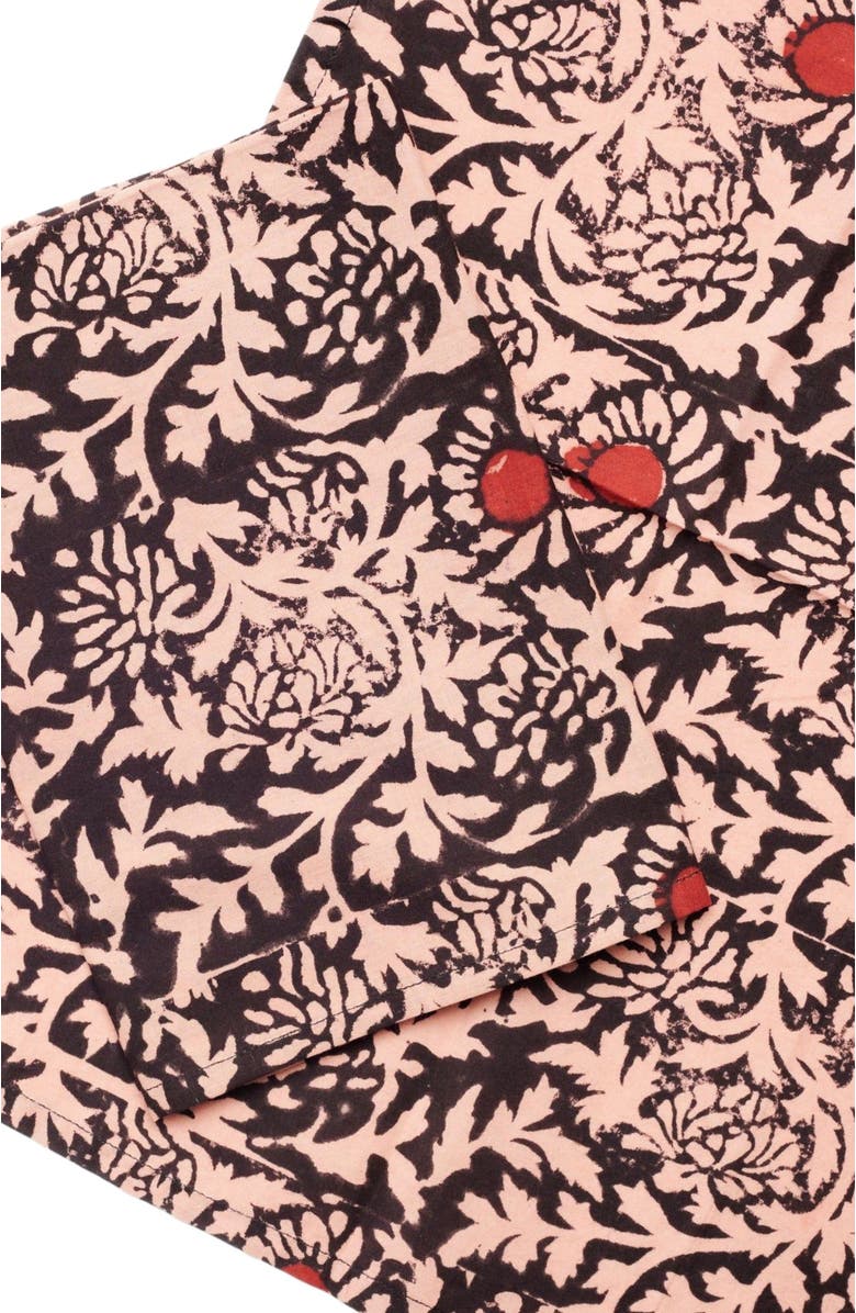 Studio Variously Hummus Floral Wax Block Printe Cotton Table Napkin - Set of 4, Alternate, color, 