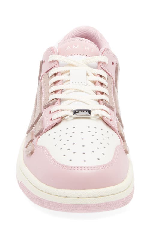 Amiri Skel Leather Low-top Sneakers In Pink