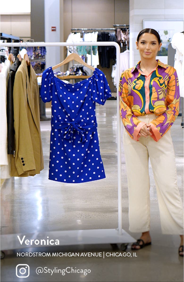 Jada Polka Dot Off the Shoulder Romper, sales video thumbnail
