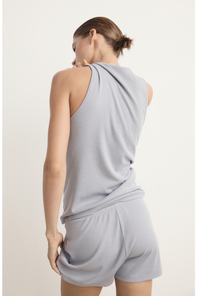 Textured Pajama Shorts, Alternate, color, GREY