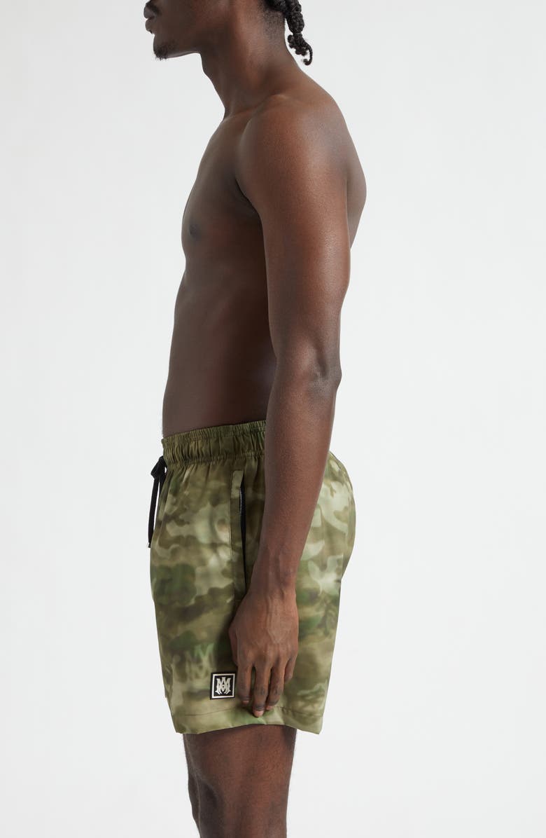 AMIRI Camo Swim Trunks, Alternate, color, Natural