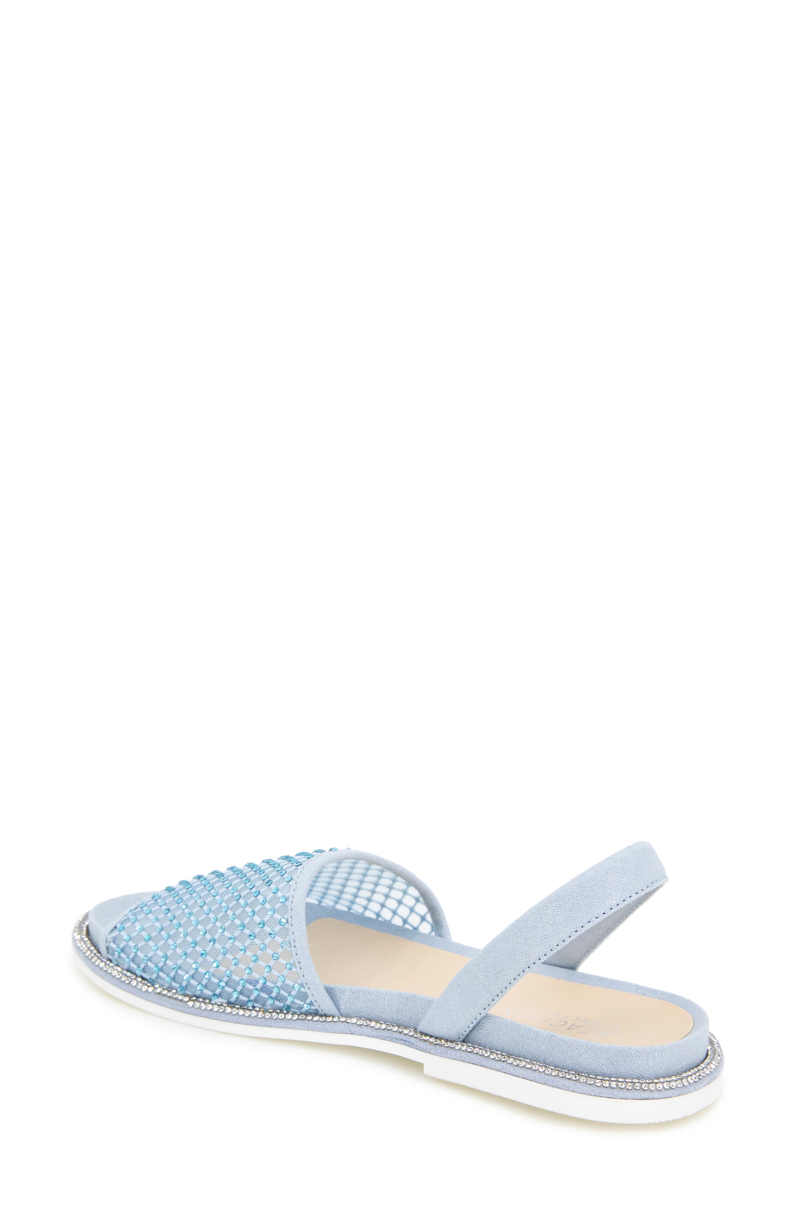 Saavi Rhinestone Mesh Sandal, Alternate, color, SKY BLUE CRYSTAL MESH