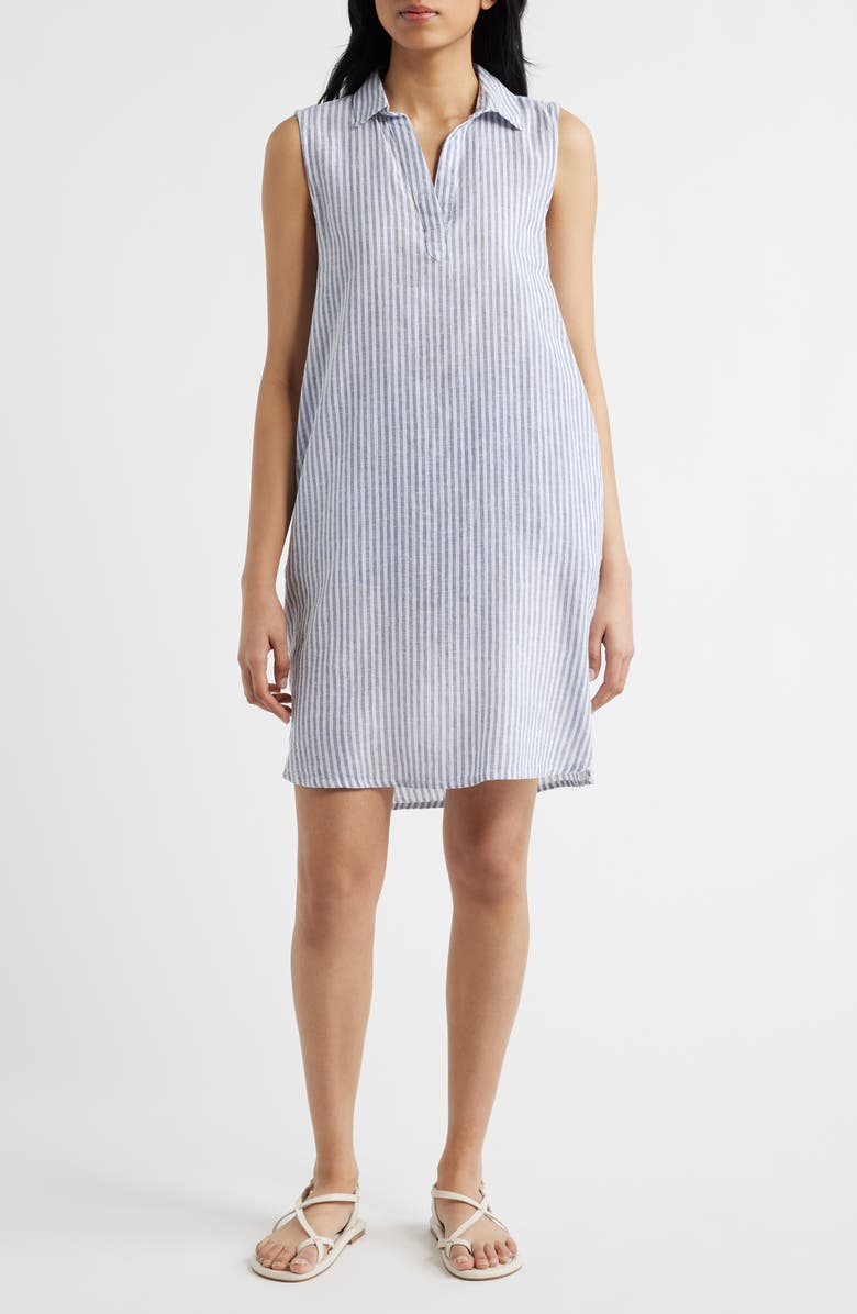 beachlunchlounge Shelay Sleeveless Shift Dress, Main, color, Blue Eyes