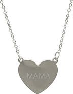 Adornia Water Resistant Mama Heart Necklace