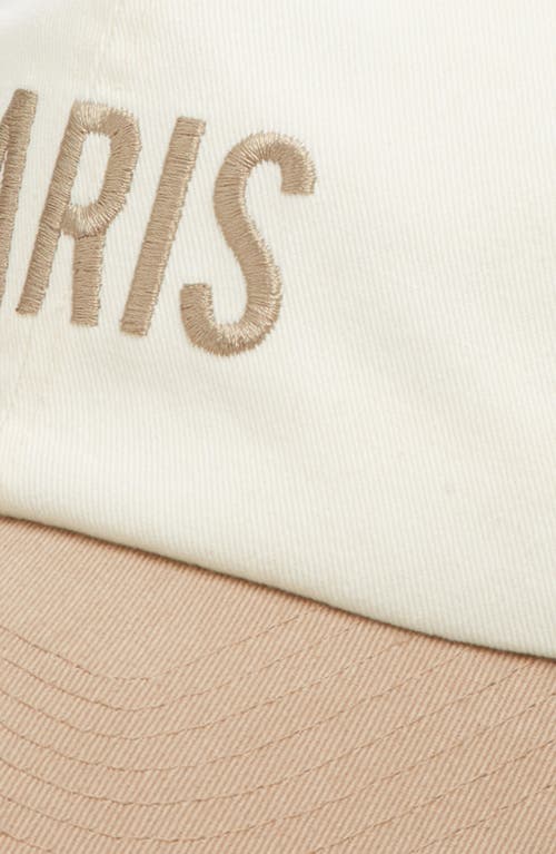American Needle Paris Cotton Snapback Baseball Cap In Ivory/khaki