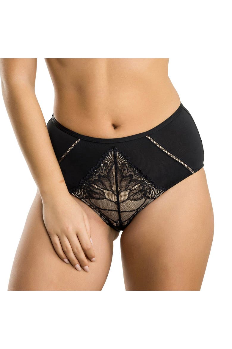 Charlene High Waist Brief, Main, color, Black