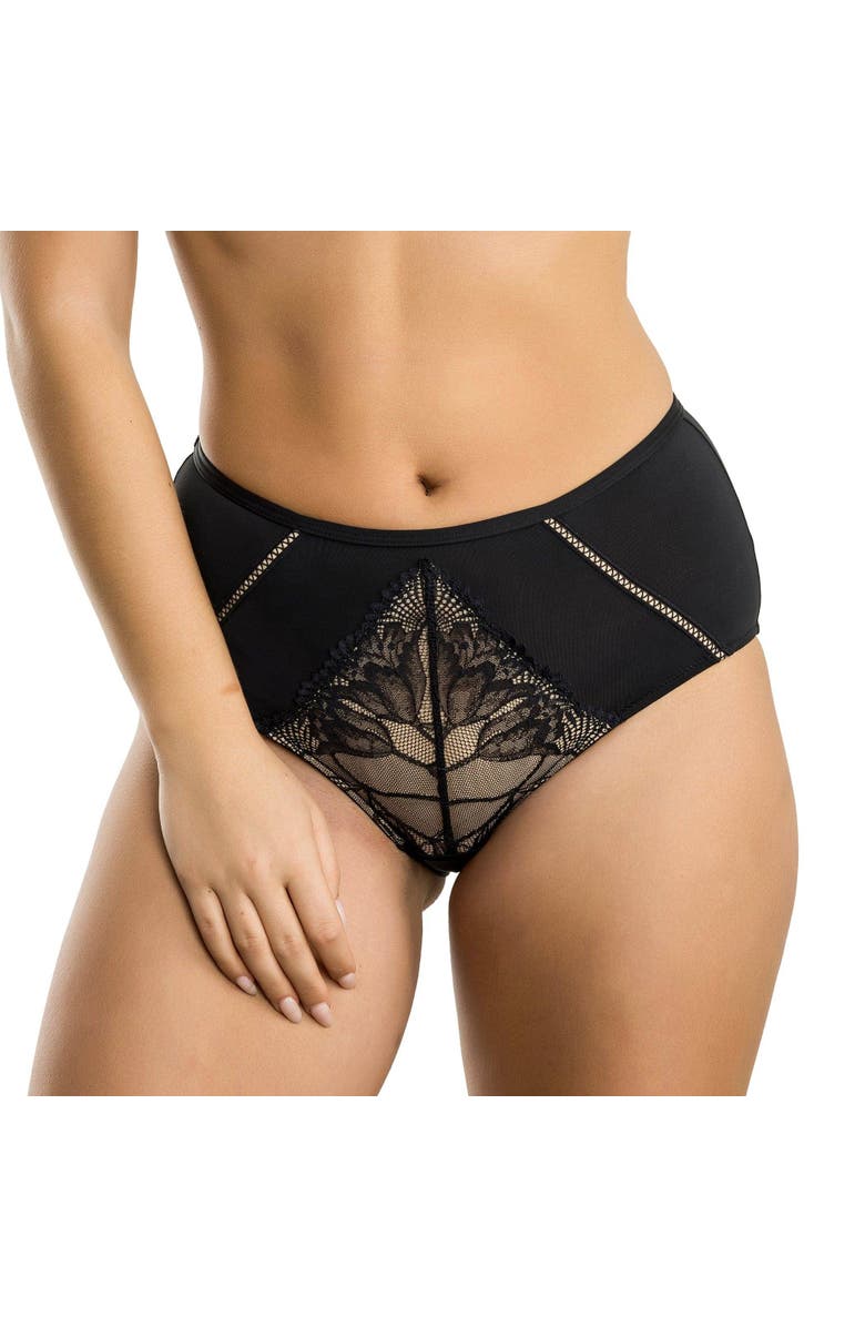 Parfait Charlene High Waist Brief, Main, color, Black