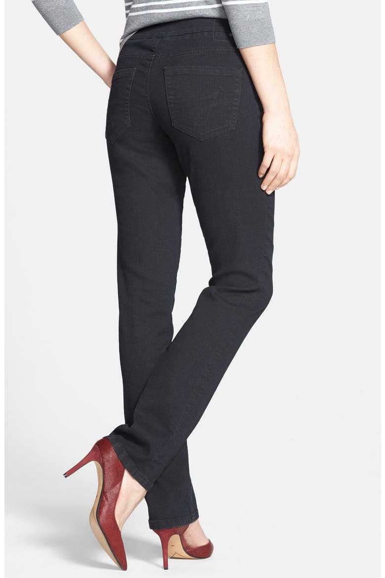 Jeans 'Peri' Straight Leg Pull-On Jeans, Alternate, color, BLACK VOID