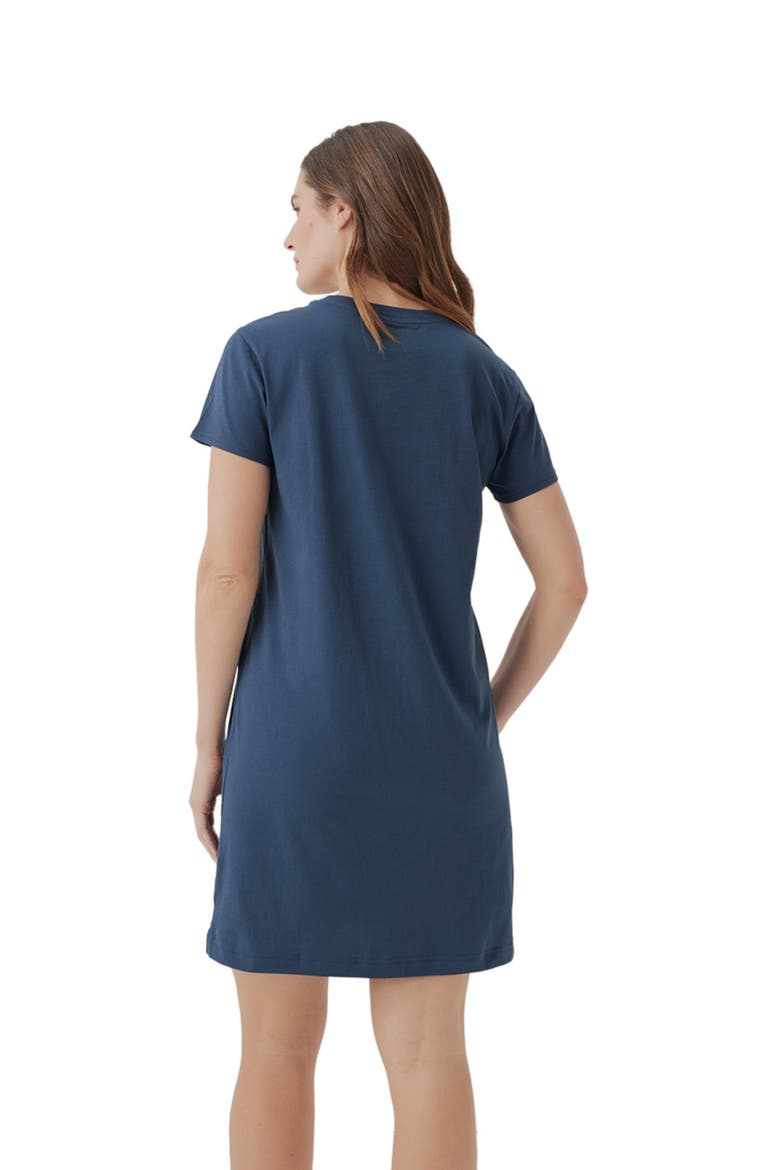 Organic Softspun Tee Dress, Alternate, color, French Navy
