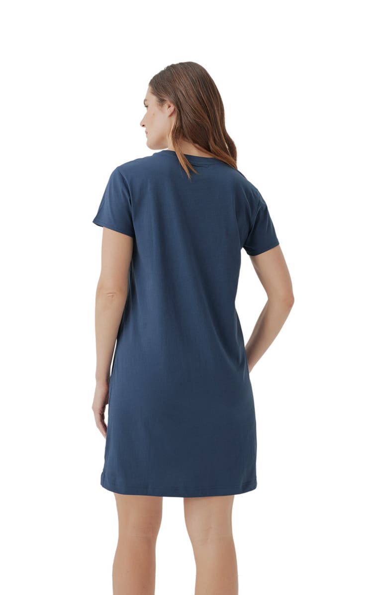 Pact Organic Softspun Tee Dress, Alternate, color, French Navy