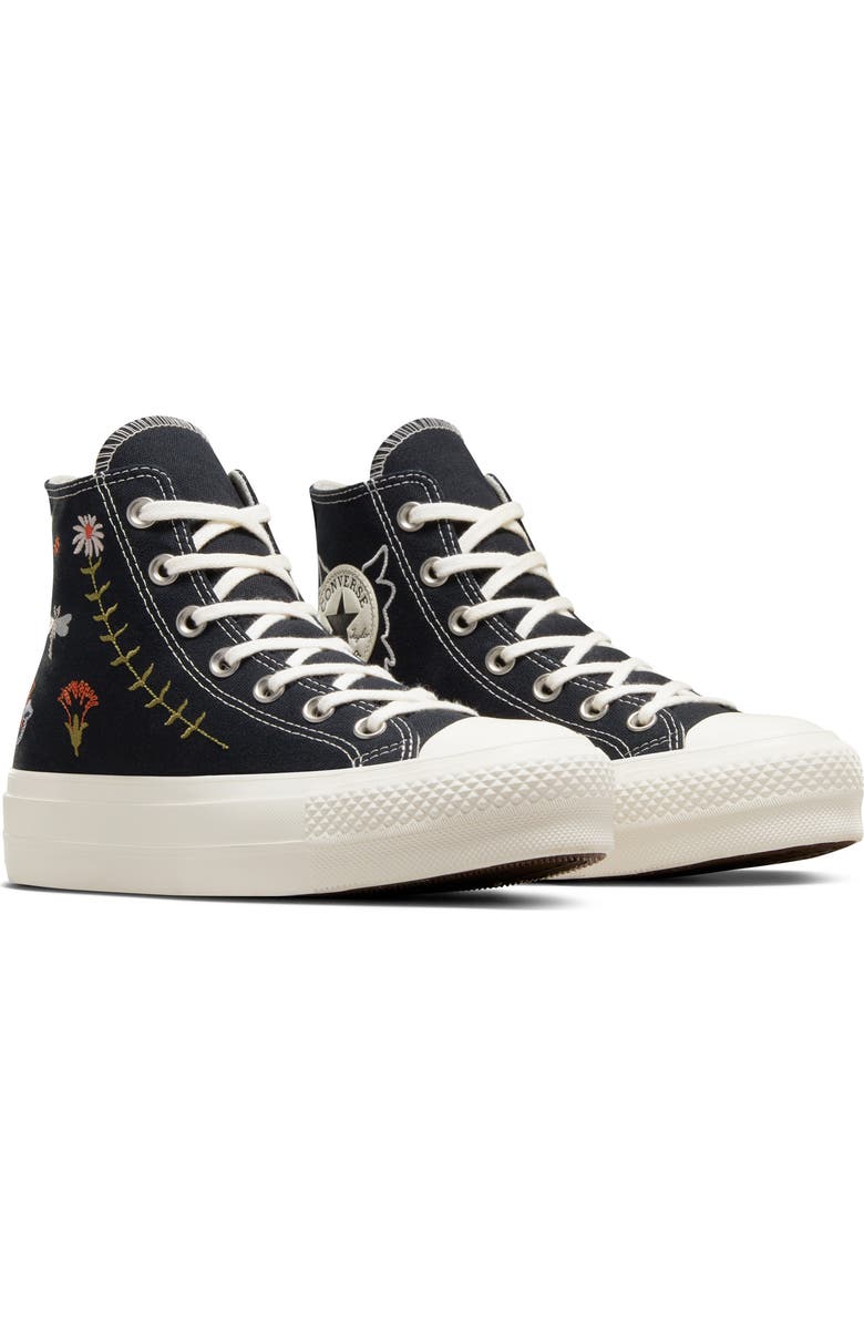Converse Chuck Taylor<sup>®</sup> All Star<sup>®</sup> Lift High Top Platform Sneaker, Alternate, color, Black/ Black/ Egret