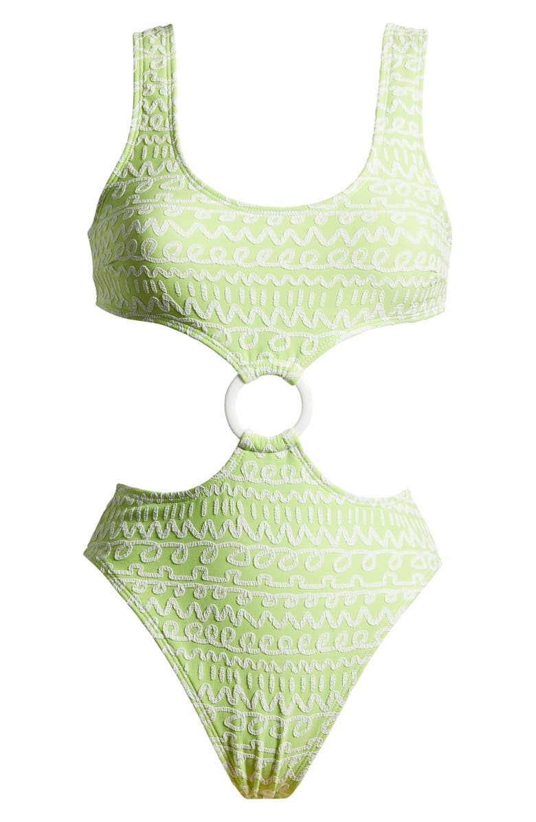 MONTCE Lime Icing One-Piece Swimsuit, Main, color,