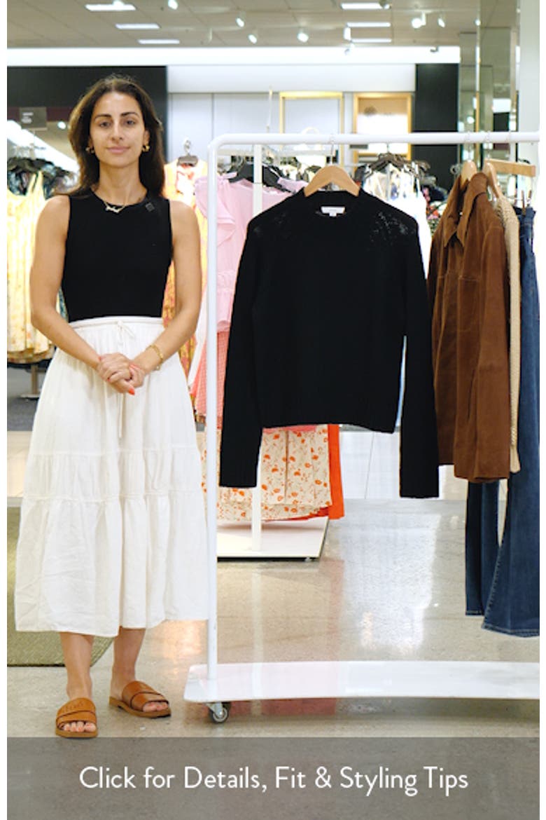 Raglan Sleeve Wool & Cashmere Crewneck Sweater video
