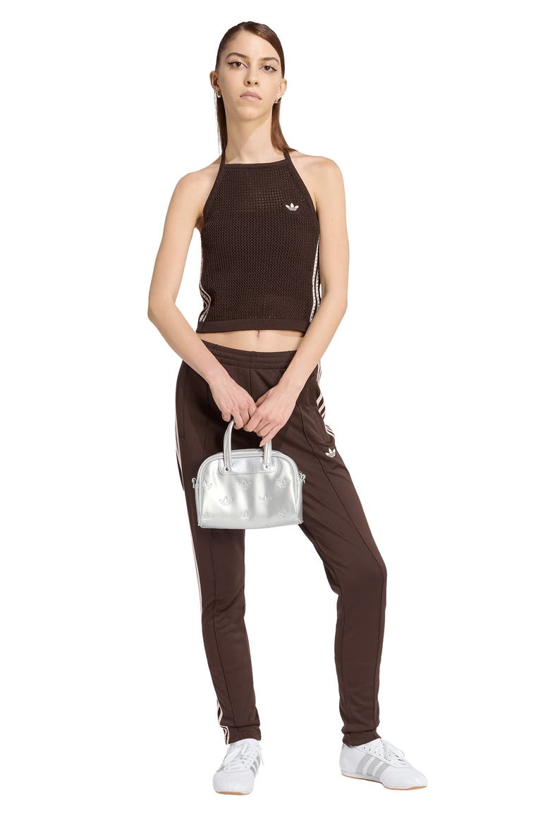 SST 3-Stripe Classic Track Pants, Alternate, color, AURORA COFFEE/SANDY PINK
