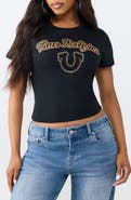 True Religion Glitter Horseshoe Relaxed Baby Tee