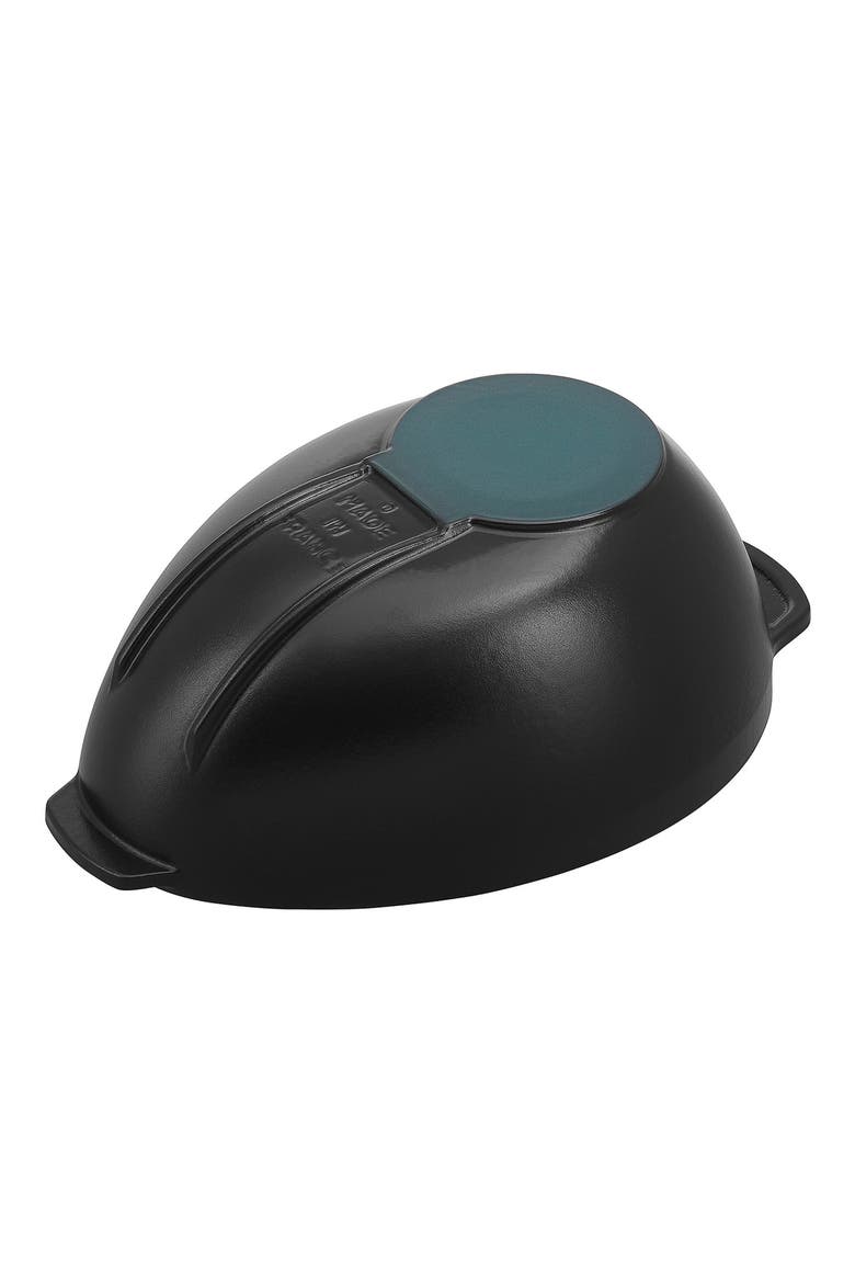 Cast Iron 2-Quart Mussel Pot, Alternate, color, MATTE BLACK