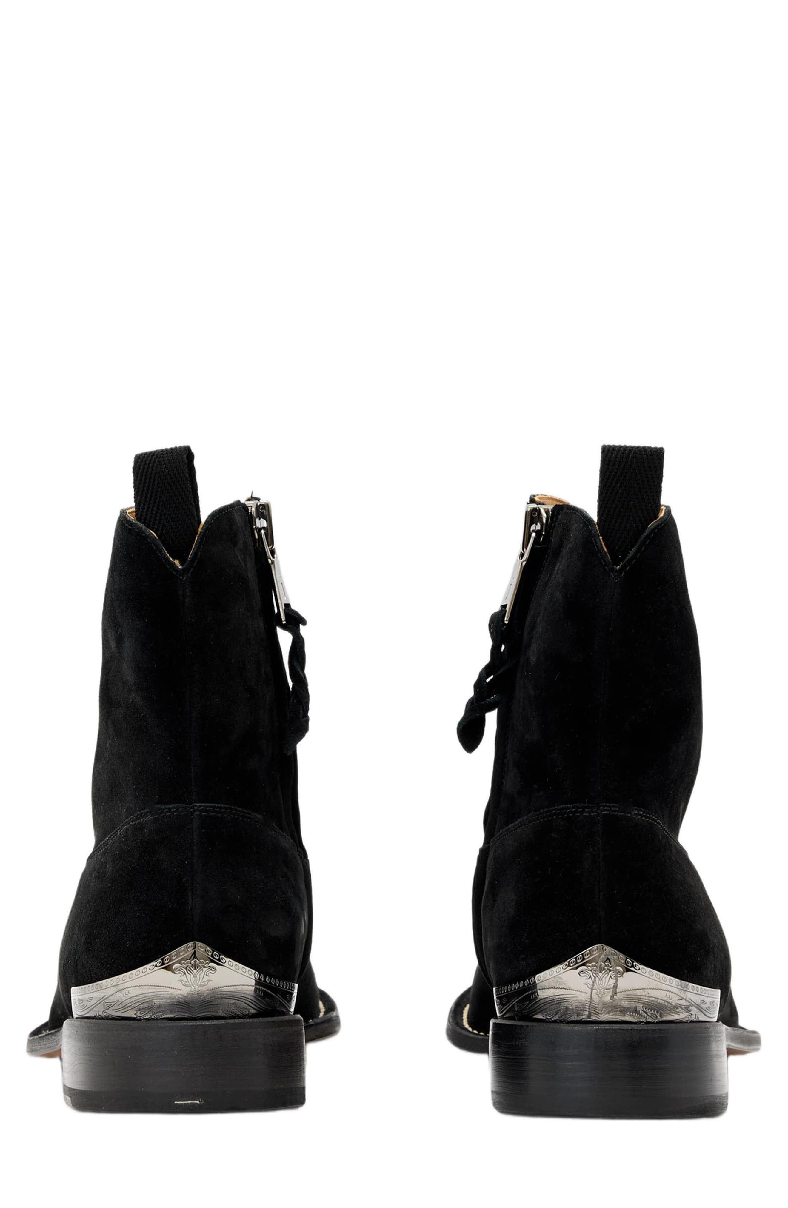 John Varvatos Regent Western Boot, Alternate, color, Mineral Black