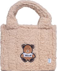 mimish Kids' Faux Shearling Tote