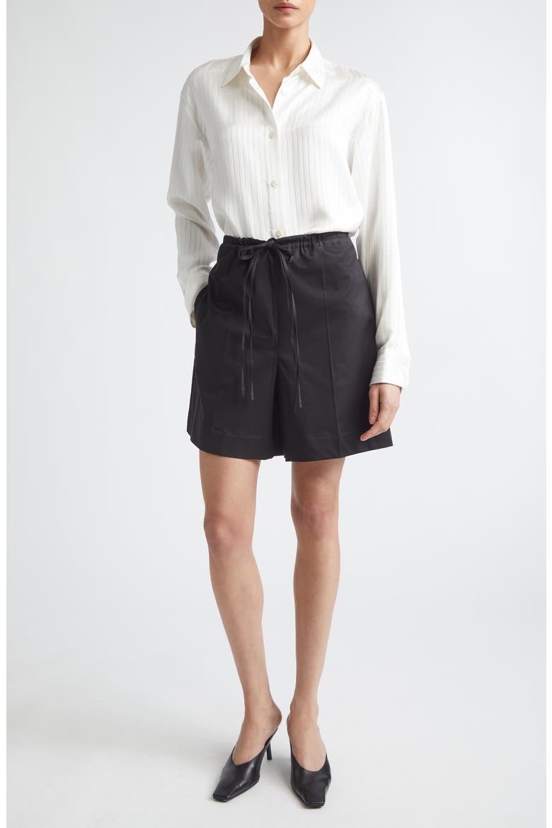 Richie Cotton Blend Shorts, Alternate, color, BLACK