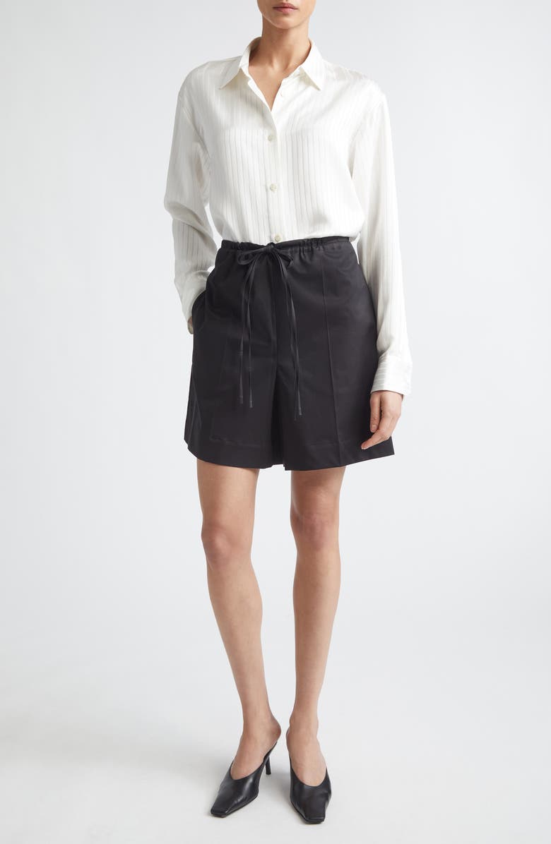 GIA STUDIOS Nicole Jacquard Stripe Button-Up Shirt, Alternate, color, Off White