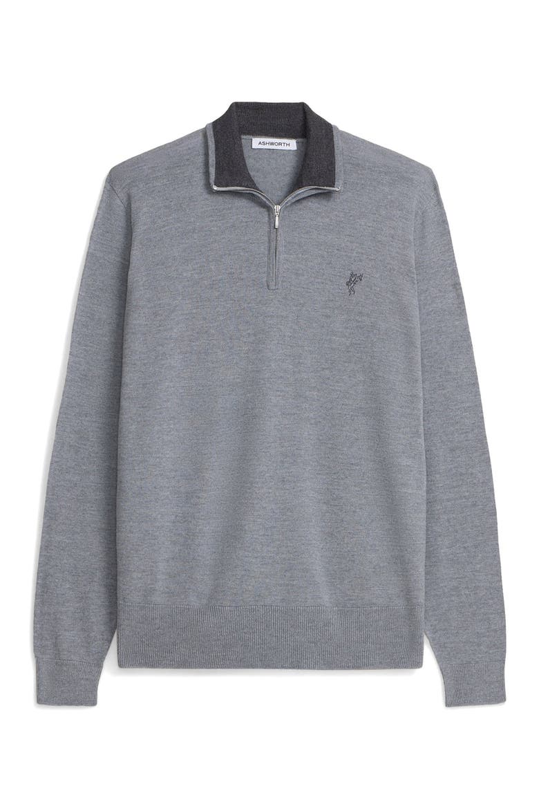 Extrafine Merino 1/4 Zip, Main, color, Silver