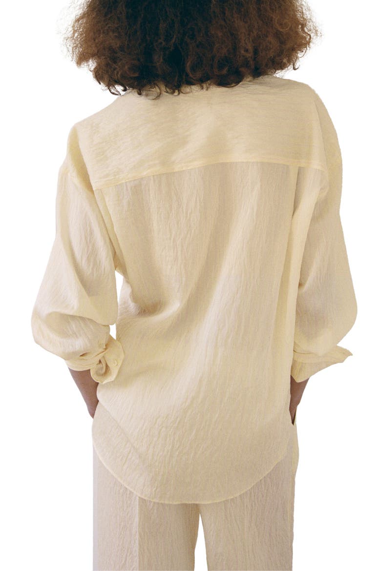 Limonce Side Tie Button-Up Shirt, Alternate, color, YELLOW
