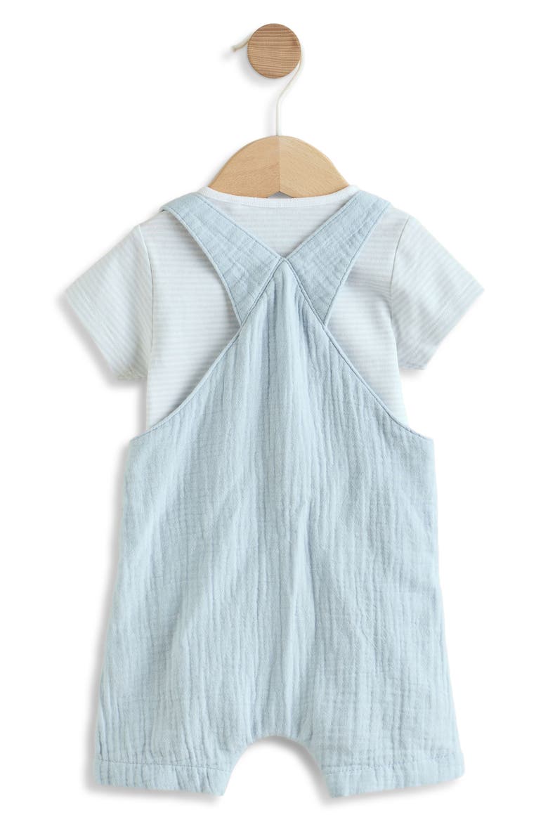 Woven Crinkle Short Romper, Alternate, color, BLUE