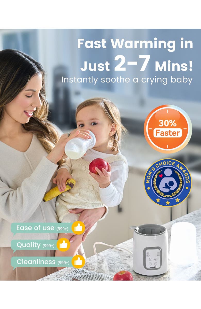 GROWNSY Baby Bottle Warmer, Alternate, color, White