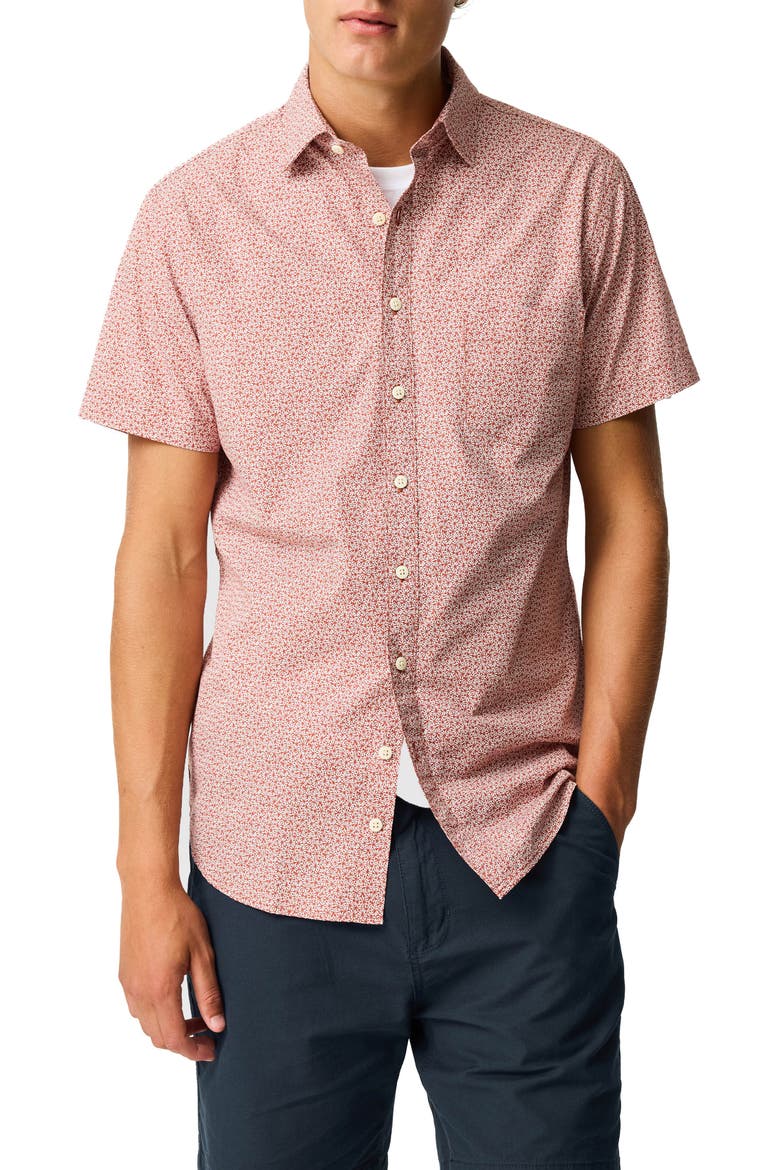 Collingwood Button-Up Cotton Shirt, Main, color, BURNT ORANGE