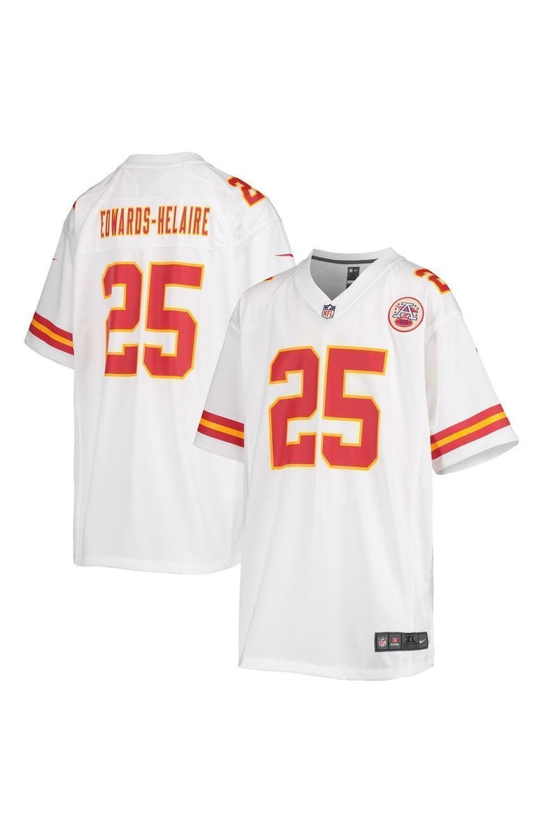 Nike Youth Nike Clyde Edwards-Helaire White Kansas City Chiefs Game Jersey, Main, color,