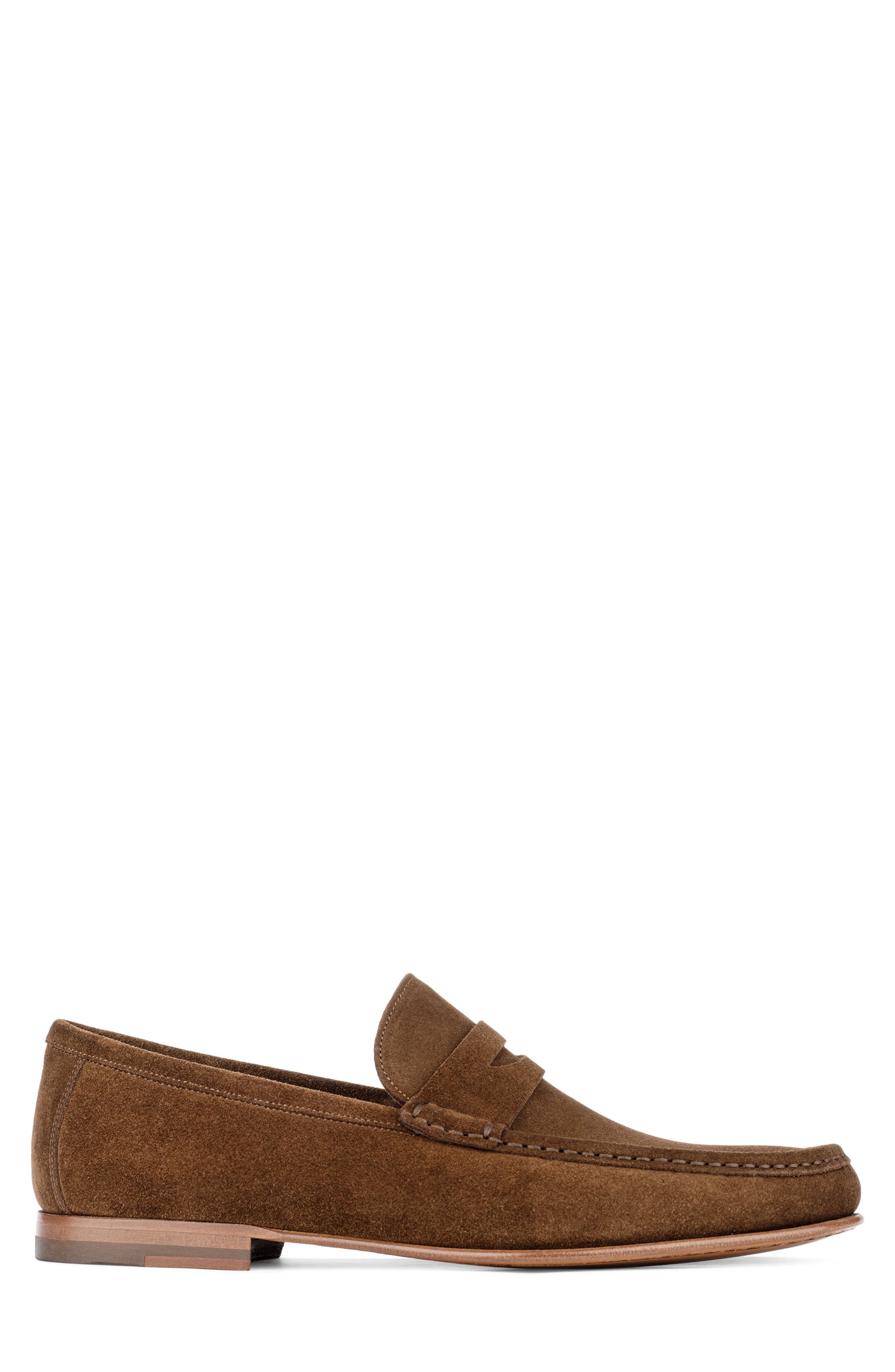TO BOOT NEW YORK Dylan Suede Penny Loafer, Alternate, color, Softy Chocolate