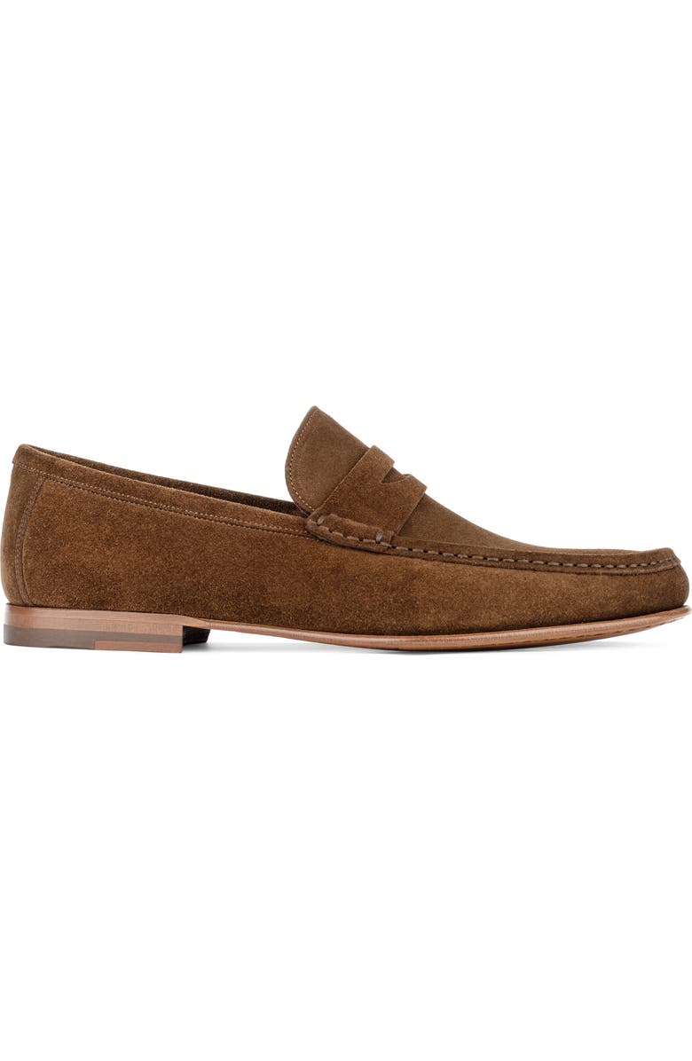 TO BOOT NEW YORK Dylan Suede Penny Loafer, Alternate, color, Softy Chocolate
