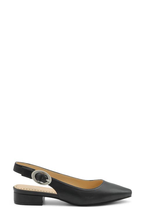Adrienne Vittadini Papina Slingback Kitten Heel Pump In Black Sm