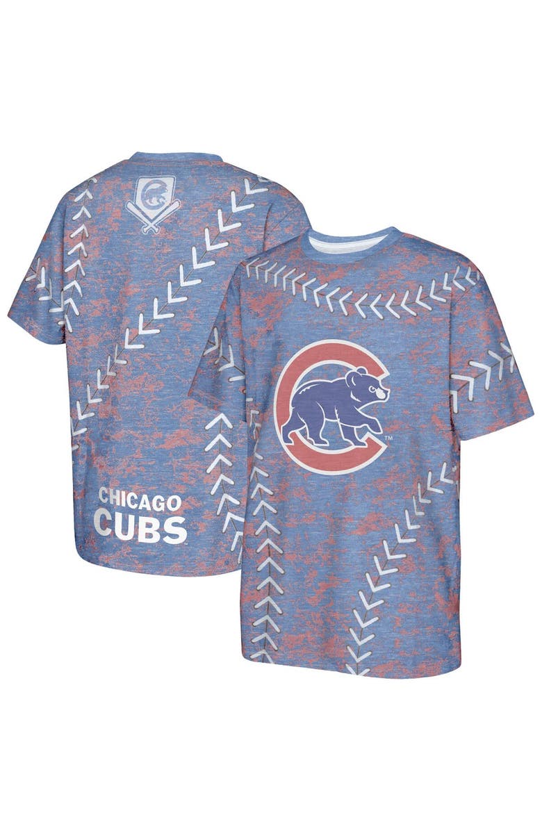 Outerstuff Youth Royal Chicago Cubs Slide Score Bold T-Shirt, Main, color, Royal