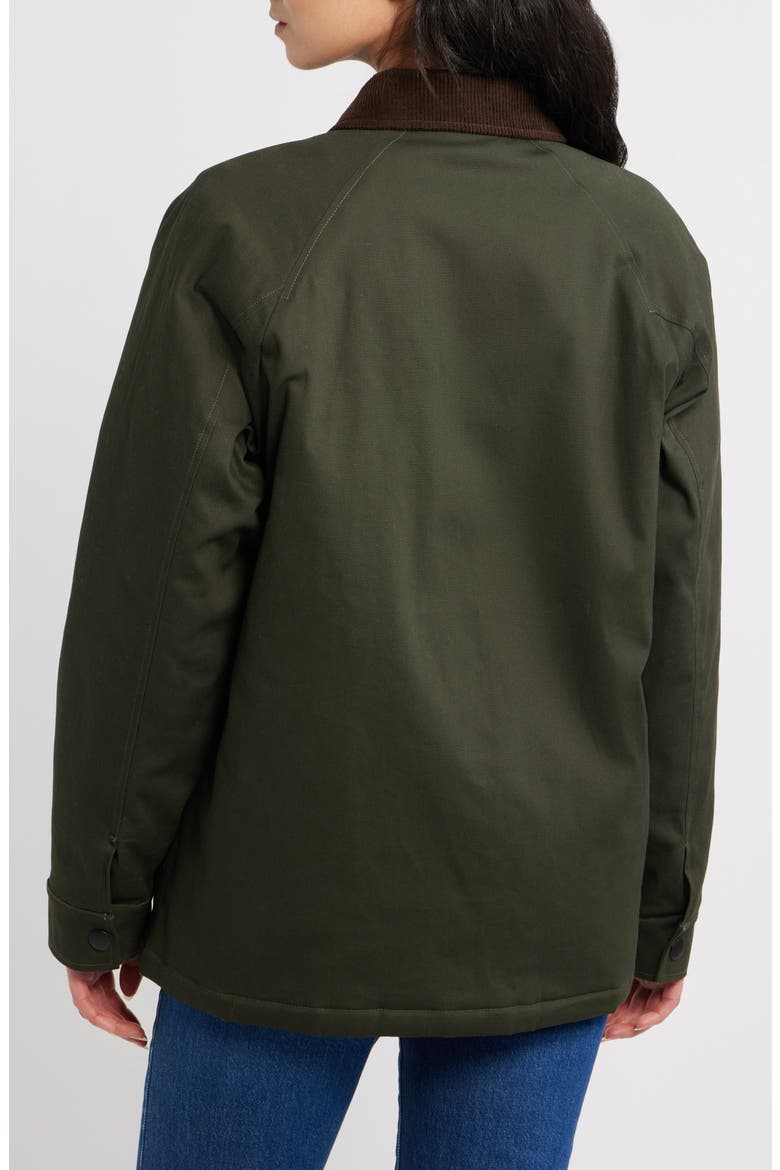 Stretch Cotton Twill Chore Coat, Alternate, color, DARK GREEN