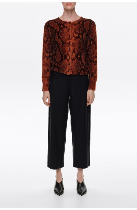 Straight Fur Printed Cardigan