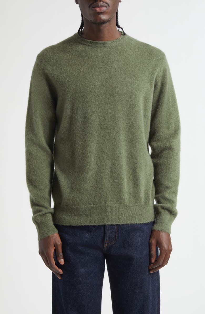Massimo Alba Men's Crewneck Cashmere Sweater, Main, color, Militare