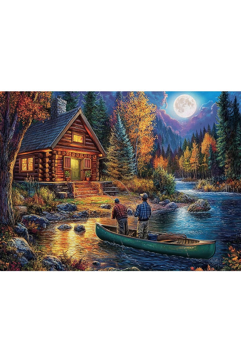 Night Fishing 1000 piece Jigsaw Puzzle for Adults, Alternate, color, Multicolor