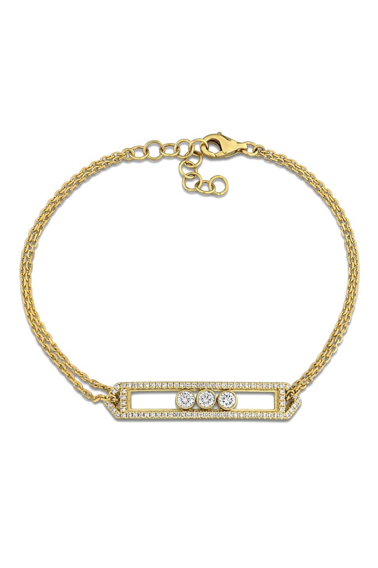 Diamond Bar Bracelet 14k Gold, Main, color, 14k Yellow Gold