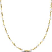 DELMAR Enamel Heart Link Chain Necklace