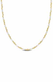 DELMAR Enamel Heart Link Chain Necklace