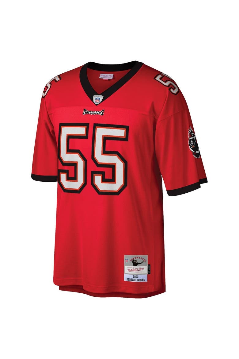 Men's Mitchell & Ness Derrick Brooks Red Tampa Bay Buccaneers Legacy Replica Jersey, Alternate, color, Red