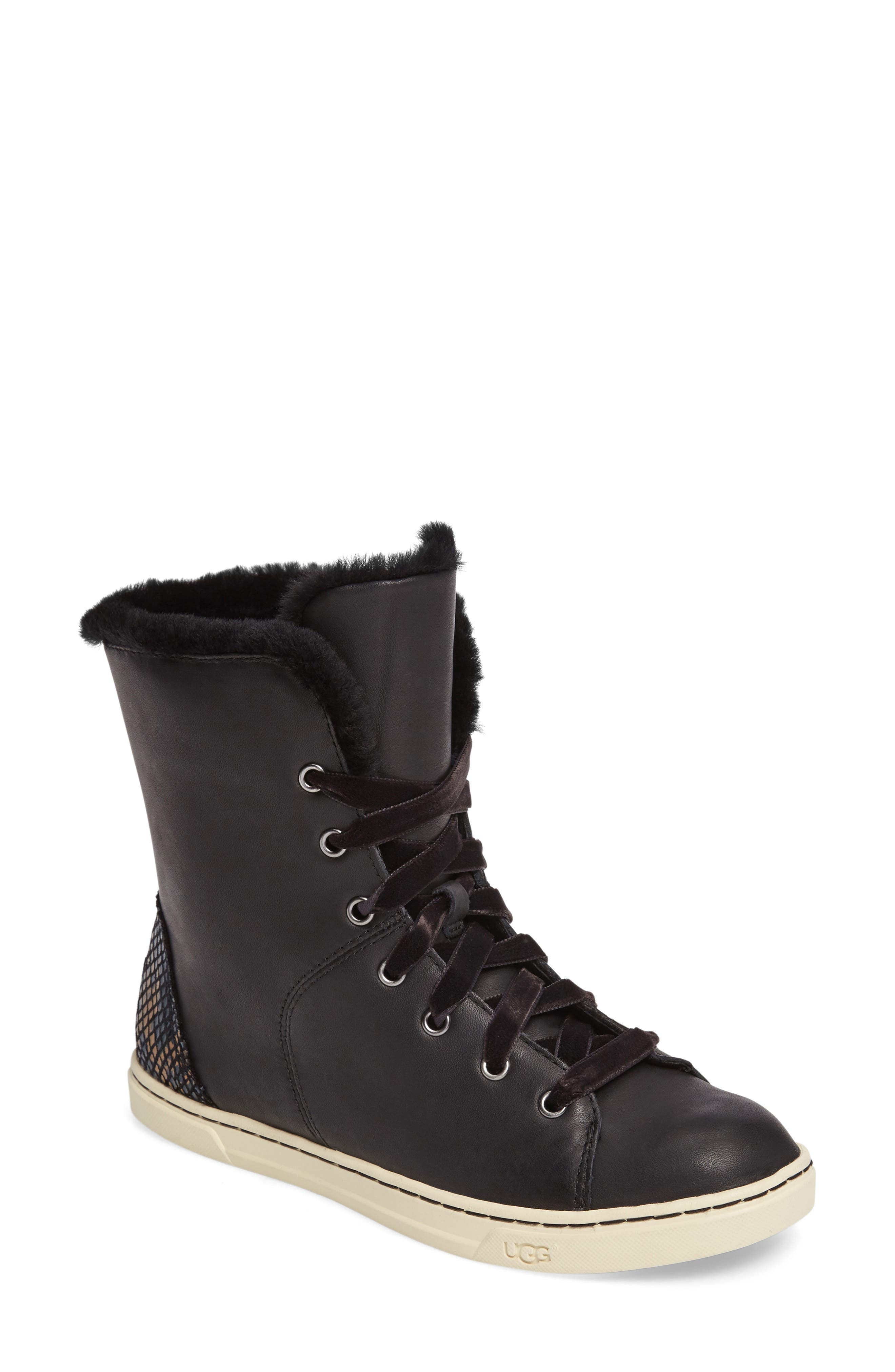 UGG<sup>®</sup> Croft Exotic Velvet Sneaker, Main, color, 