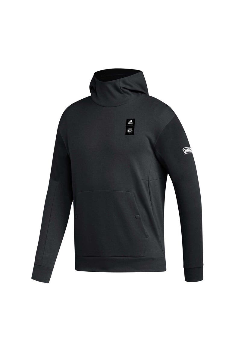 Men's adidas Black Philadelphia Union 2023 Player Travel Pullover Hoodie, Alternate, color, Black