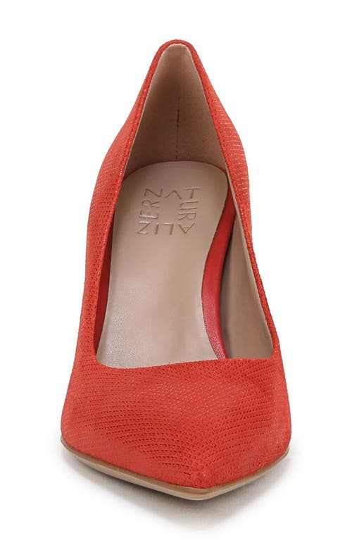 Naturalizer Faelyn Womens Cushioned Footbed Pointed Toe Pumps In Maserati Red