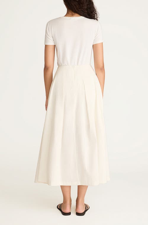 Rebecca Taylor Linen Cotton Ottoman Skirt In Off White