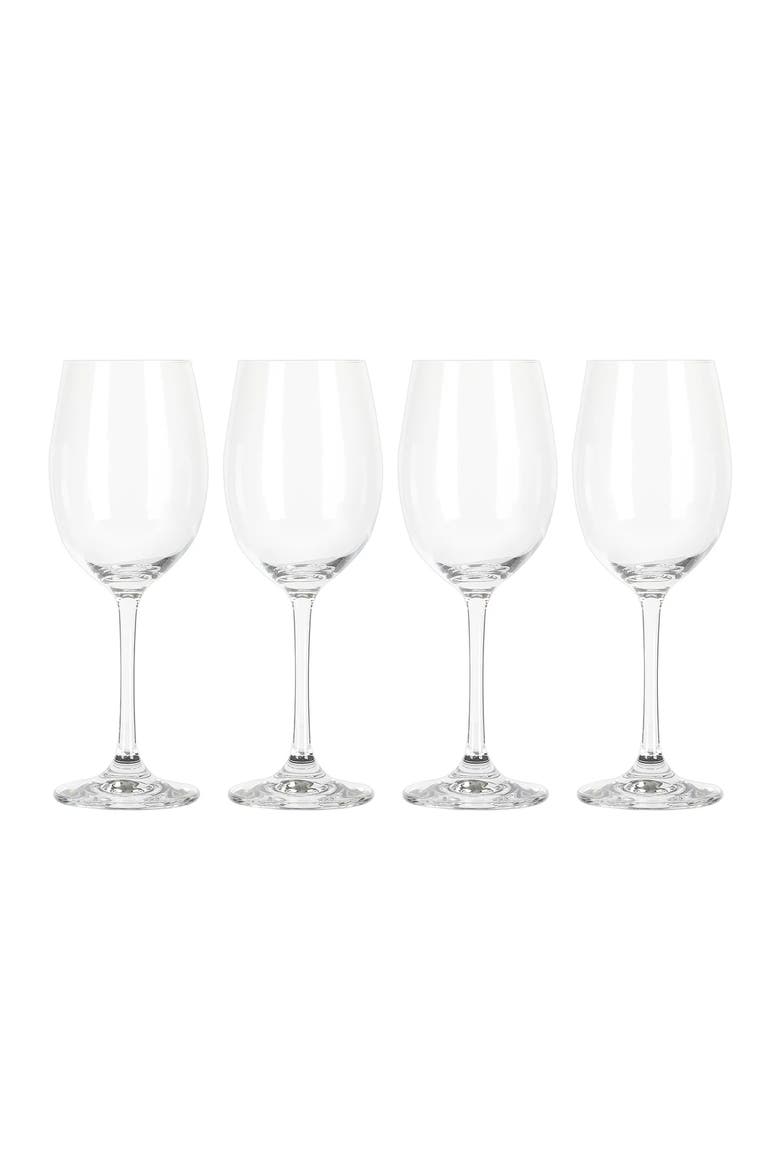 Viviana 4 Piece 14 Ounce White Wine Glass Set in Clear, Alternate, color, None