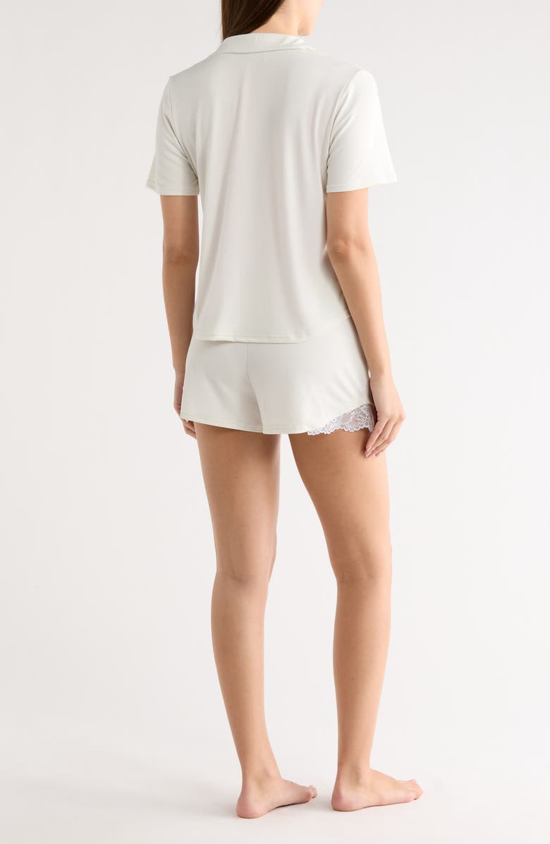 Danskin Peached Jersey Short Pajamas, Alternate, color, Minted Dew